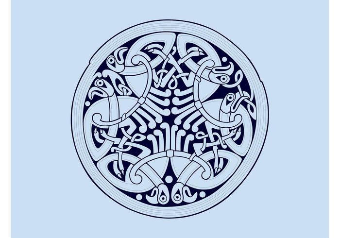 tribal Traditions tattoo symbol sticker round nature decorative decoration decal circle celtic birds animals 