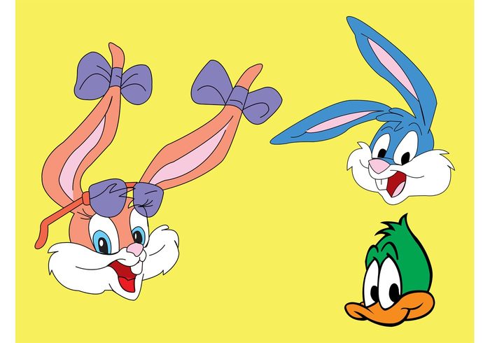 rabbit Looney tunes Lola bunny Kids’ show heads faces duck comic cartoon bunny Bunnies Bugs Bunny animals  