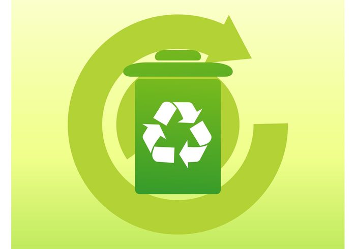trash can symbol sign recycling nature logo lid icon garbage environment ecology eco clean arrows 
