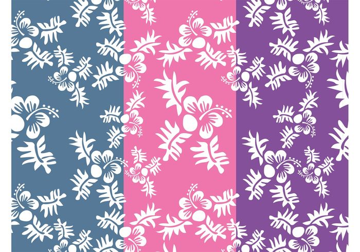 Vector print tropical travel tourism seamless plants island hibiscus flowers floral fabric pattern exotic decal Clothing print 