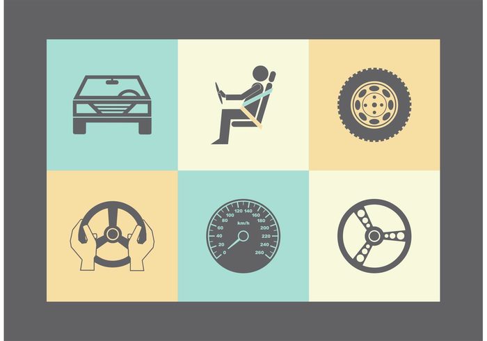 wheel view vehicle vector tire symbol Steering Simplicity silhouette sign shop shape set service seat belt replacement pictogram Part mechanic main isolated illustration icon graphic front element design dashboard clip art car black belt automotive automobile auto abstract 