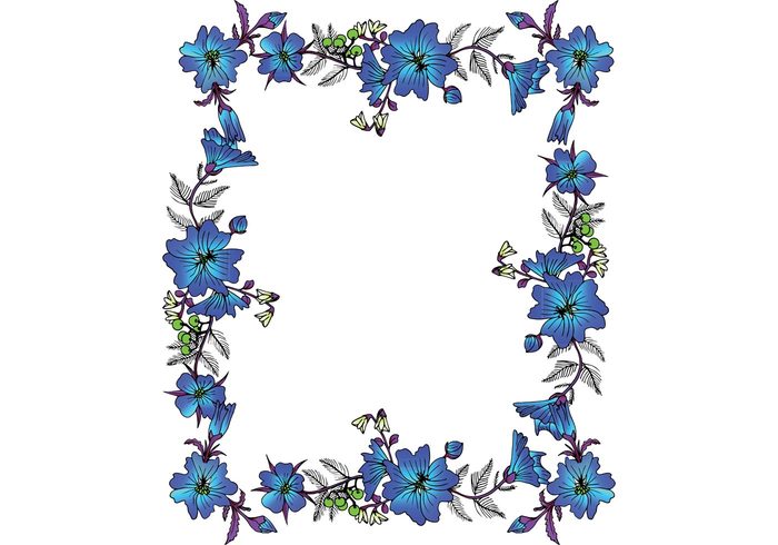 spring plant ornate nature leaf frame flowers flower frame flower floral frame floral elegance decorative bouquet blue flowers blossom 