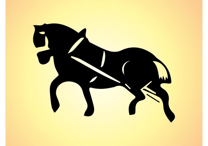 trailer stylized Simplified Pony vector pony minimal logo Livestock icon horse vector Domesticated cute animal 