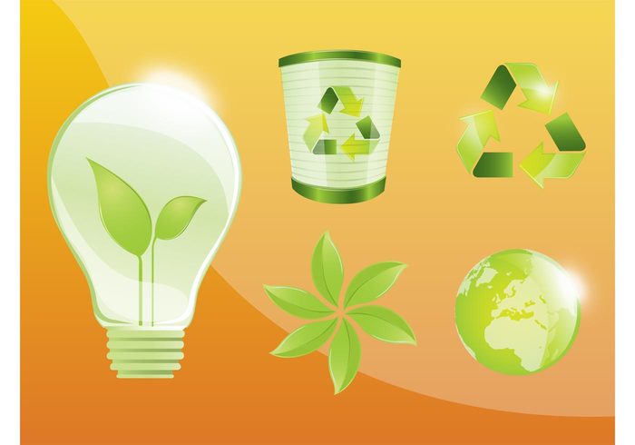 world trash can templates symbol sign shine recycle plants planet petals nature logos lightbulb leaves flower ecology earth  