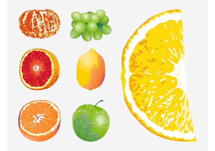 vitamins tangerine orange nature lemon Healthy grapes grapefruit fruits fruit food eat Citrus fruits apple 