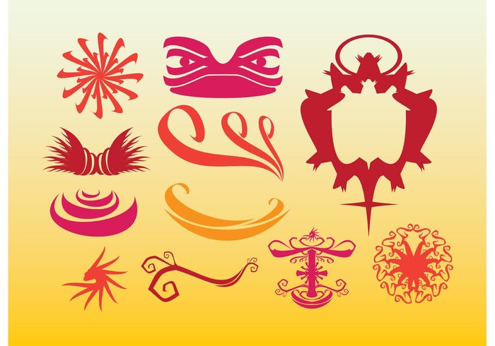 tribal tattoo South America mythology mystery fantasy ethnic east design decoration curve culture collection clip art asia animal ancient 