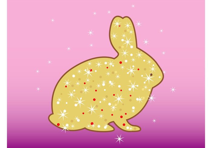sparkles silhouette shiny shines round rays rabbit magical magic festive easter dots colors colorful circles celebration animal abstract 