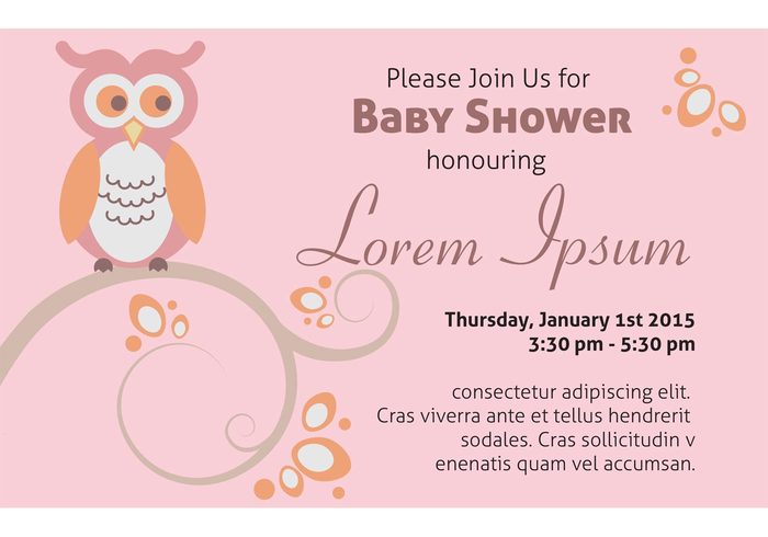welcome template card template shower pink party owl newborn it's a girl invitation happy greeting girl gift cute Congratulate child celebration card boy Born blue birth baby shower owl baby shower invitation baby shower card baby shower baby announcement animal 