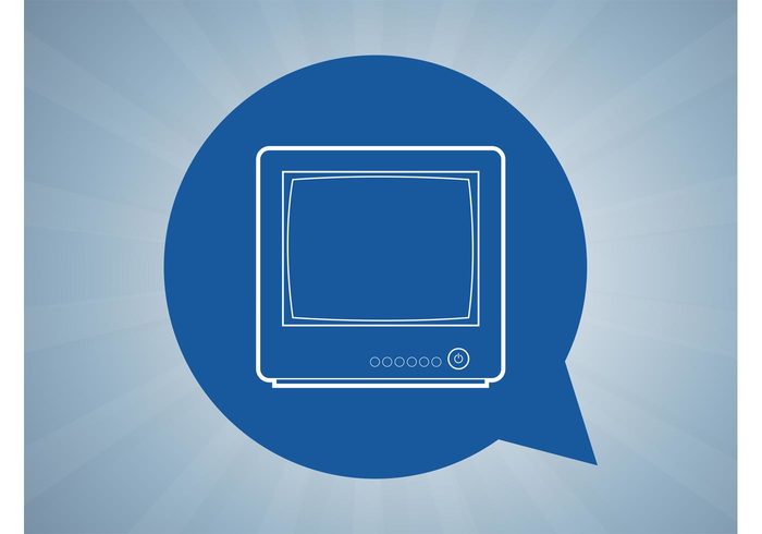 tv television technology tech sticker speech bubble speech balloon logo icon device Comic Book badge 