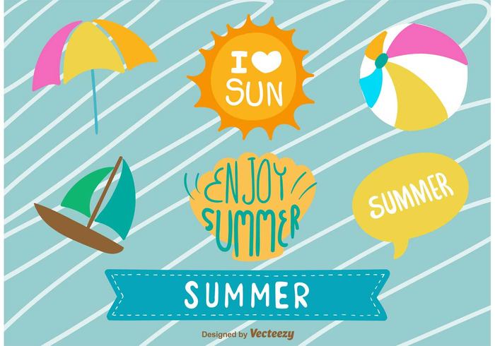 vacation typography type tropical travel sunshine sun screen sun summer sketchy sketch sea Parasol leisure illustration hot holiday hand drawn fun drawn drawing doodle cute colorful beach abstract 