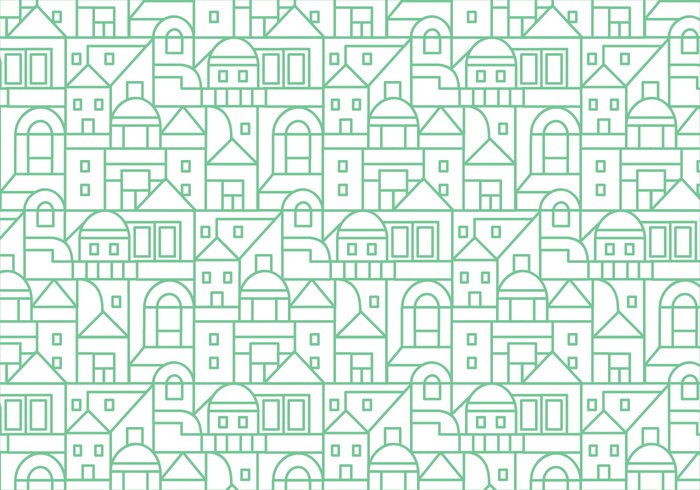 wallpaper trendy shapes seamless random pattern outline ornamental Geometry geometric decorative decoration deco cityscape city buildings background abstract 