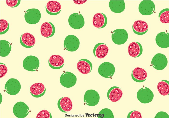 wallpaper slice seamless pattern guava fruit fresh fabric decoration background 