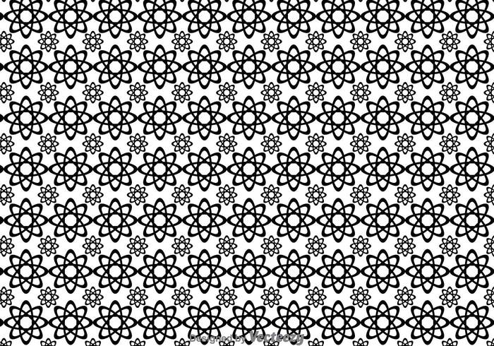 white shape seamless repeat pattern ornament line geomatric flower decoration curve black and white patterns black and white pattern black background abstract 