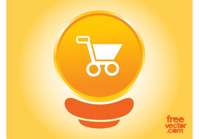 trade shopping cart shopping shop round logo icon commerce circle button badge  