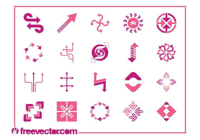 symbols squares pointers logos lines icons Geometry geometric shapes dots directions circles arrows abstract  