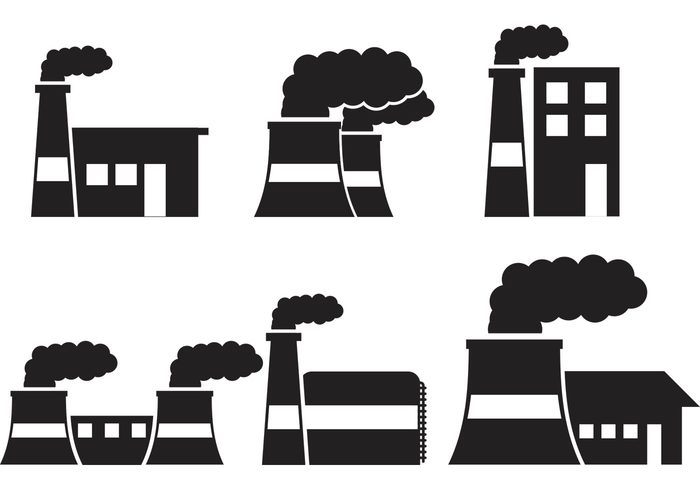 smoke silhouette Refinery Power station Power plant power oil refinery nuclear power plant nuclear power isolated industry industrial building industrial Hazardous factory silhouette factory icon factory factories environment energy electricity building black 
