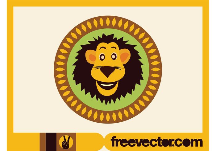 wildlife wilderness wild sticker nature logo lion icon fauna comic character cartoon badge animal african africa 