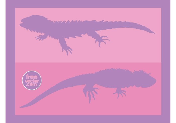 Tails silhouettes scales Reptiles Lizards legs fauna decals claws animals 