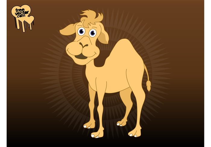 One humped camel nature mascot Hump fauna dromedary desert comic character cartoon camel animal 