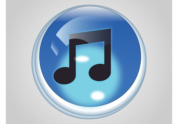 Windows Tunes symbol sound software shiny program note music mac logo audio application apple app vector app  