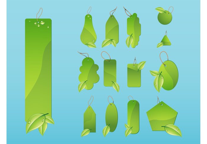 www web water templates tags Stings shiny shapes promotion plants internet green ecology droplets branding badges 