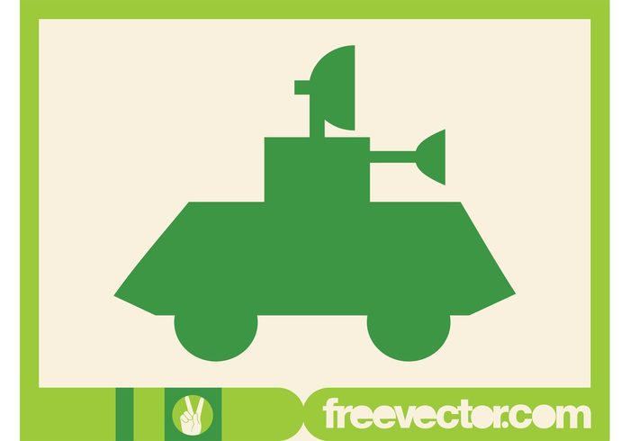 war vehicle tank stylized silhouette Periscope military icon Combat vehicle army Armored car 