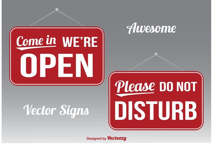 we're open we're open sign warning Vector signs stop Silence signboard sign room red signs Private Privacy please placard open occupied not Nobody no mark label isolated icon hanging emblem door dont do not disturb Do disturbing disturb communication come in sign come in button busy board banner background 