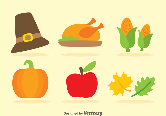 thanksgiving icon thanksgiving season pumpkin leaf holiday hat harvest flat ear of corn corn chicken celebration autumn apple 