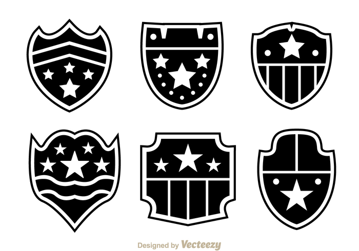 symbol star shield shapes shield shape security secure seal power medal lock guard emblem defend black badge 