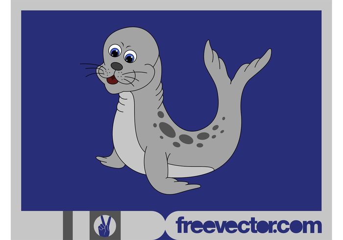 seal Pinniped nature mascot Gray seal Fins Fin-footed fin fauna comic character cartoon Aquatic animal 