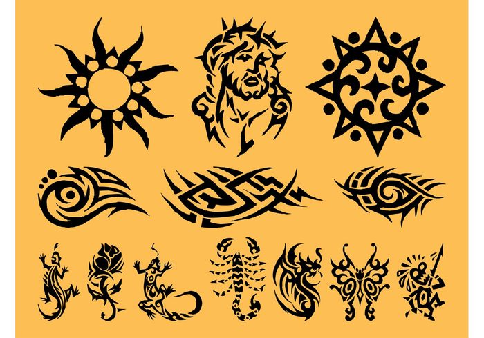waves tribal tattoos Tattoo templates tattoo sun scorpion rose rays lizard lines jesus dragon butterfly body art animals 