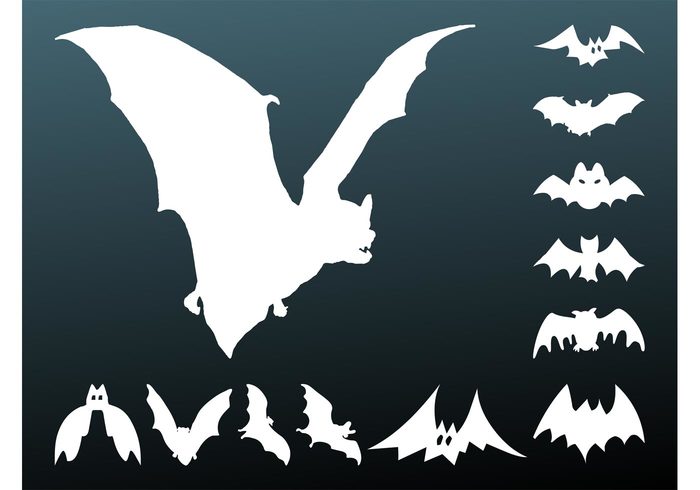 silhouettes silhouette scary nature halloween flying fly fauna cartoon bats bat animals animal 