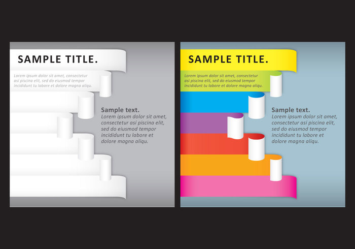 template tag tab spectrum shadow scrolled paper banner scrolled paper scroll ribbon paper page origami message menu label infographics headline gradient direction curved curled chart blank bar banner background announcement 