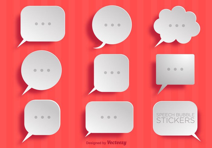 white think text talk tag sticker speech speak shadow set presentation paper note label icon graphic dialog design communication cloud callout bubble blank banner background abstract 3d 