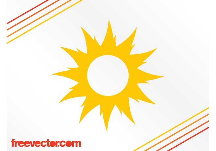 weather sunlight sun summer stylized sky rays logo icon Daytime day 