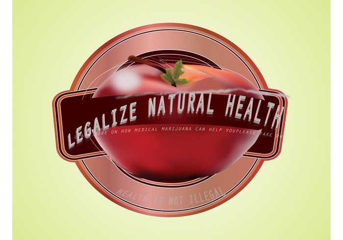 weed smoke plant medicine medical Legalize Legalization leaves health fruit drugs badge apple 