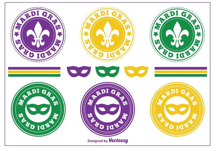 yellow vector symbol stamp sign purple orleans mardi gras elements mardi gras badges mardi gras mardi lis isolated illustration icon holiday green gras fleur festival carnival 