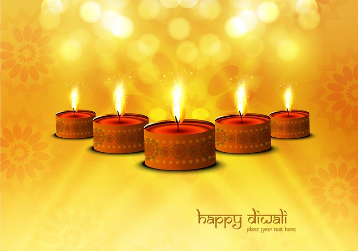 religion Rangoli oil lit lamp india happy glowing floral Diwali design deepawali celebration card background 