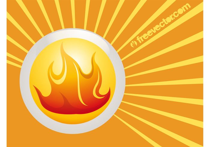 sticker nature logo icon flames fire element danger button burning burn badge 