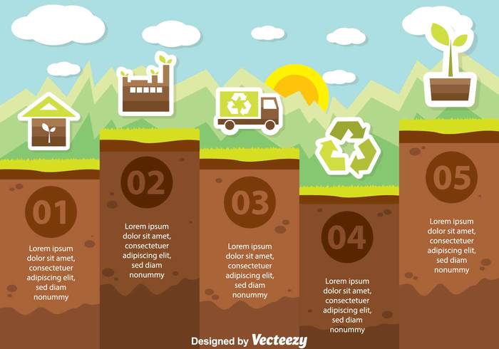 tree trash text template soil recycling recycle infography recycle presentation plant landscape infography infographic green infography green go green 