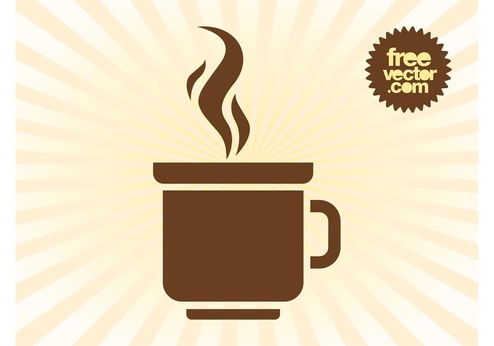 tea symbol sticker steam mug logo icon hot drink decal cup coffee beverage 