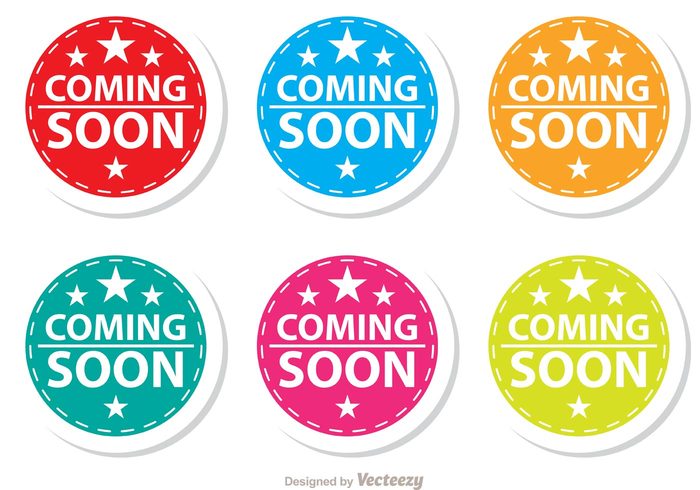 tag sticker star soon sign promotion product new label emblem coming soon coming button badge Arriving arrival announcement announce 
