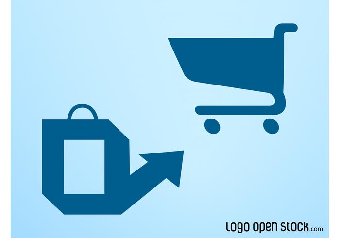 trade store shopping bag shopping shop mall logos icons commerce cell cart buy 