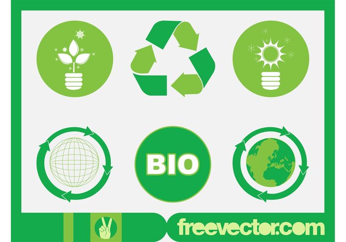 sun stars sparkles recycling recycle plants planet nature logos Lightbulbs leaves icons ecology eco earth bulbs bio 