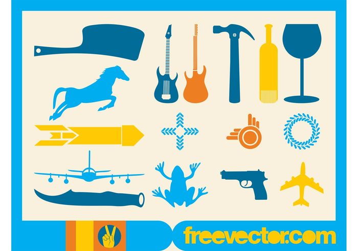 wine tools stickers silhouettes rocket planes music logos icons gun guitars drink decals animals alcohol abstract 