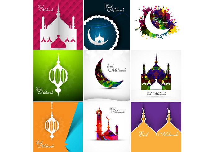 variation spirituality set religion ramzaan ramadan Muslim Mubarak mosque kareem Islam festival Eid celebration background 
