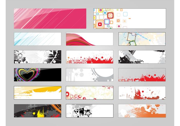 Website buttons tags stripes Street Art splatter splashes love labels hearts grunge graffiti Geometry geometric shapes colorful Adverts abstract 
