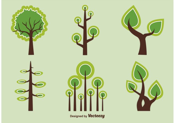 tree summer stylized tree style spring silhouette retro plant nature minimal leaf geometric foliage environment ecology eco abstract tree abstract plant abstract 