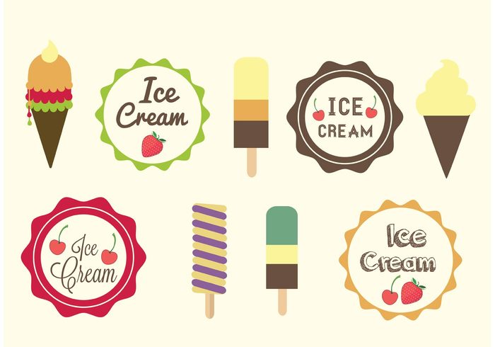 vanilla sweet shop sweet strawberry pink isolated ice cream logo ice cream label ice cream ice flavor dessert creme creamy cream cone chocolate 