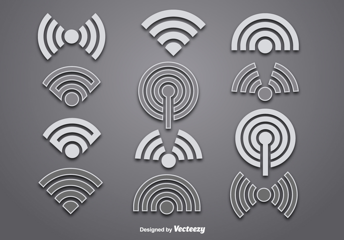 wireless wifi logo wifi wi-fi white technology Spot signal sign shadow set router network logo icon flat digital computer circle broadcast access 